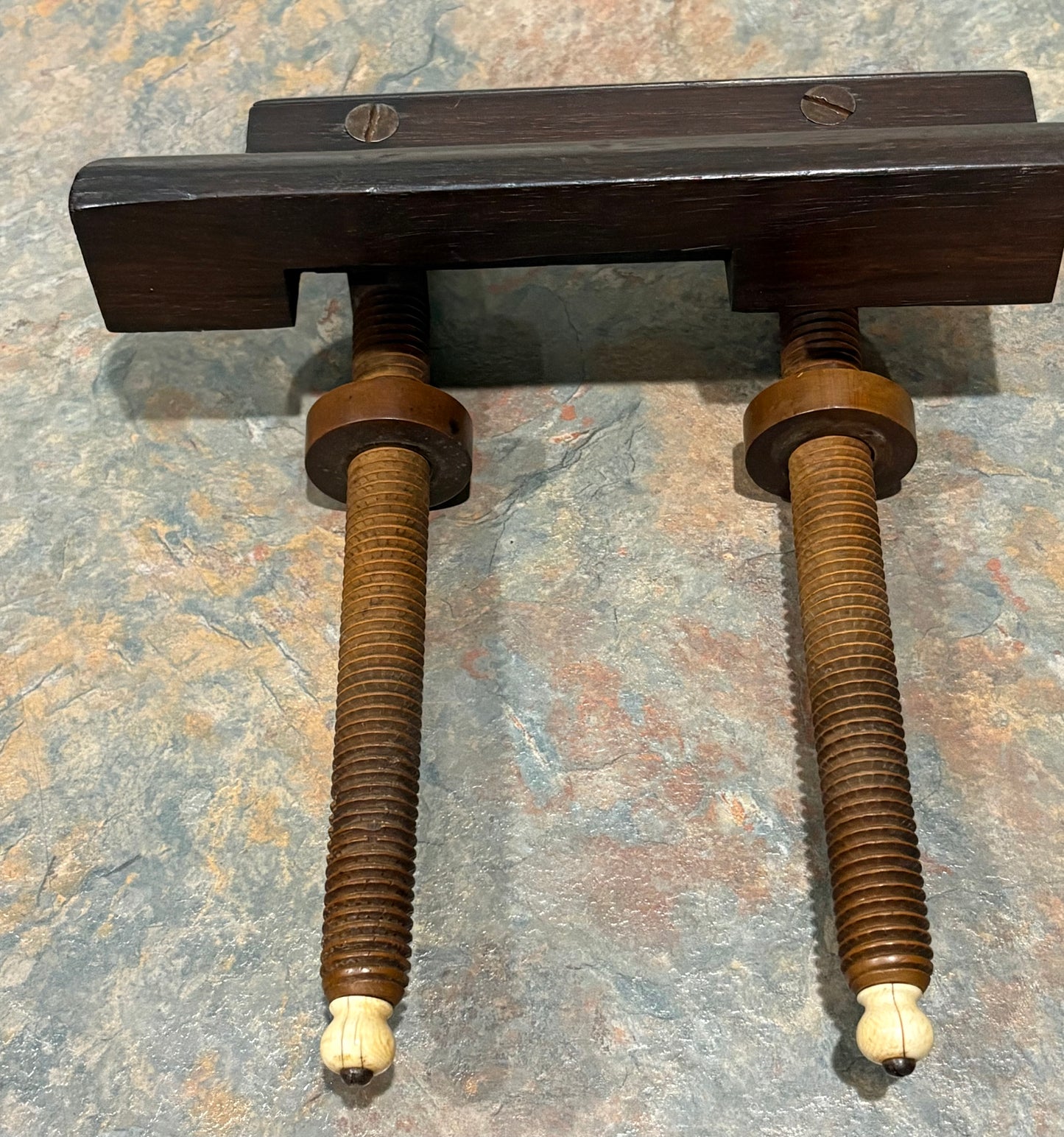 AUBURN TOOL CO. ROSEWOOD & BOXWOOD PLOW PLANE WITH IVORY TIPS