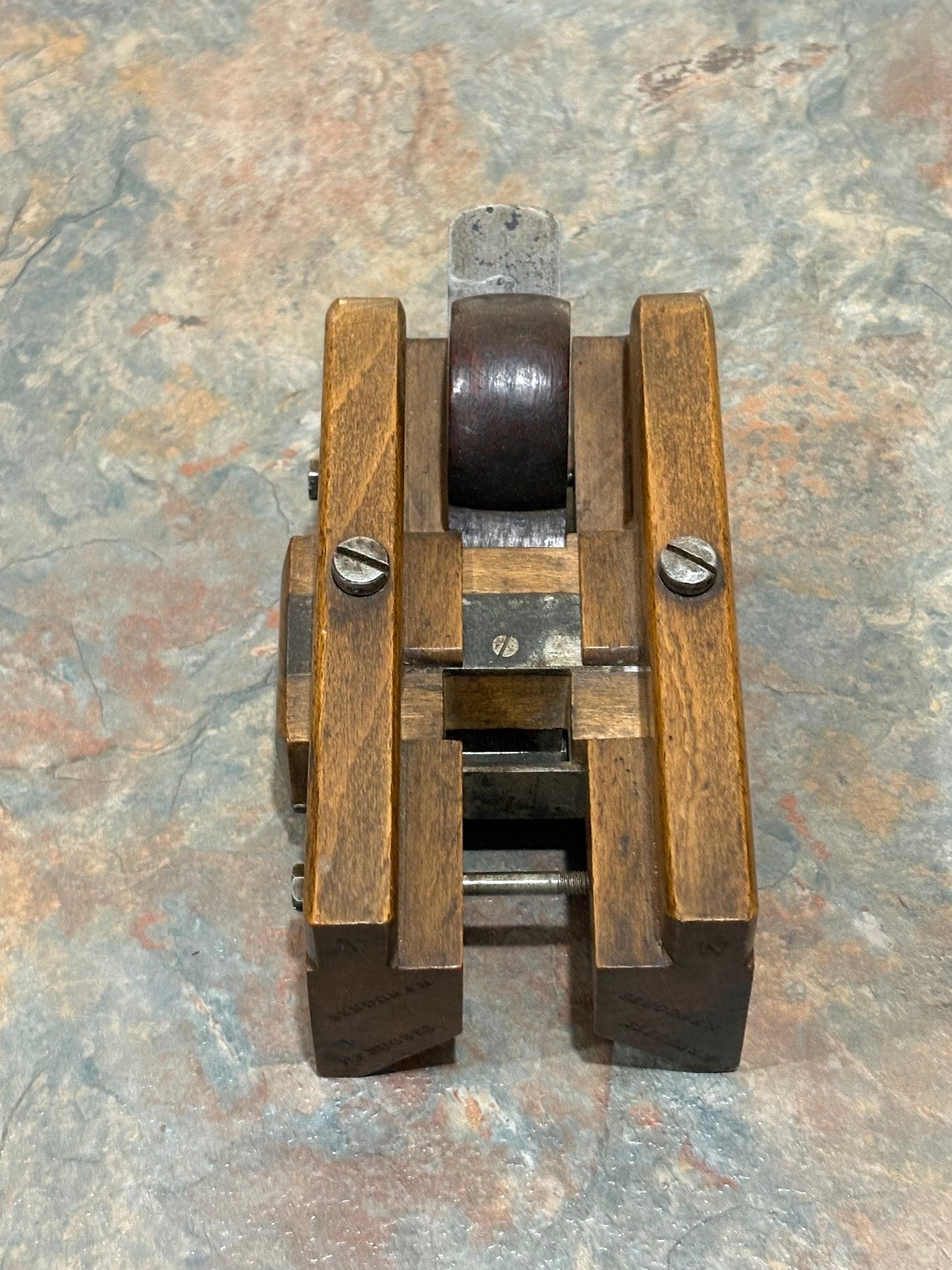 CRAFTSMAN MADE ANTIQUE COREBOX PLANE, BEECHWOOD & MAHOGANY, WOW FACTOR !!!