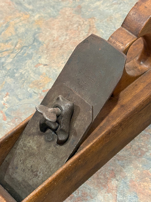 ANTIQUE TABER & ABBOTT FORE PLANE, PAT. FEB. 28, 1865, RATED 4 ****, 22"