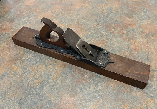 ANTIQUE LOWELL PLANE & TOOL CO., WORRALL'S PATENT, MAY 27, 1856, FORE PLANE, 22"