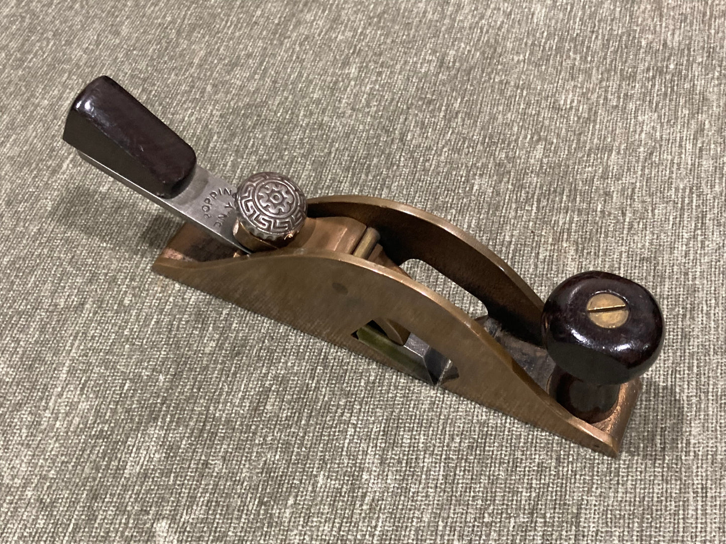 POPPING BULLNOSE RABBET PLANE SOLID BRONZE
