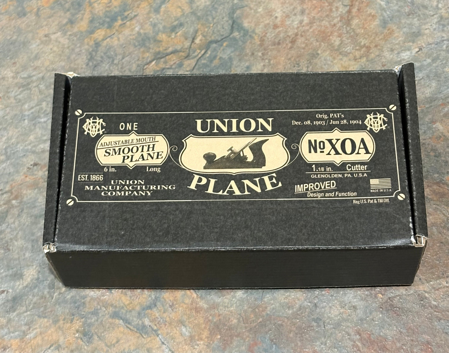 UNION MFG. CO. NO. XOA, # 1 SMOOTH PLANE, ONLY 67 "SECONDS" MADE, IOB,