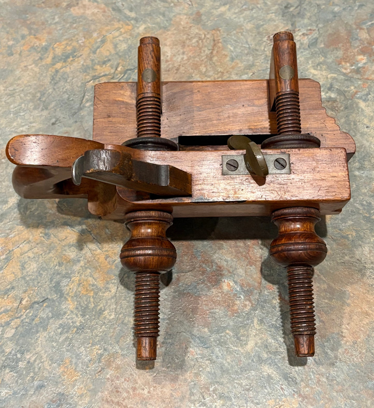 SANDUSKY TOOL CO. SOLID ROSEWOOD PLOW PLANE WITH SET OF 8 BLADES