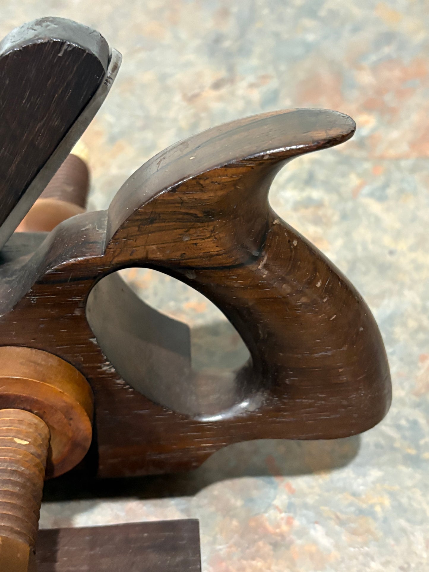 AUBURN TOOL CO. ROSEWOOD & BOXWOOD PLOW PLANE WITH IVORY TIPS