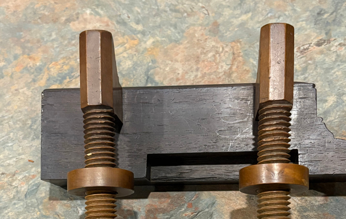 AUBURN TOOL CO. ROSEWOOD & BOXWOOD PLOW PLANE WITH IVORY TIPS