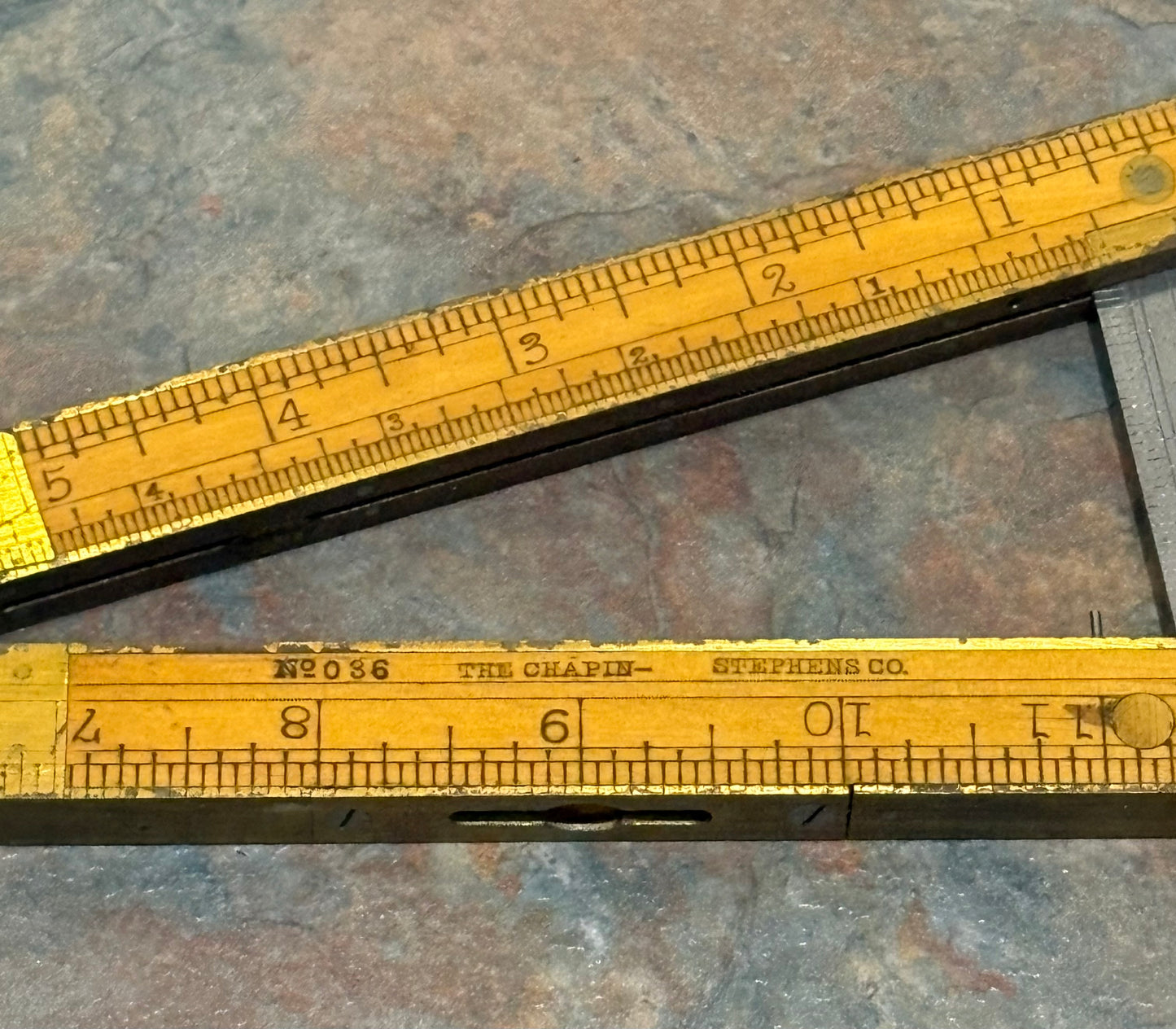 MINT "THE CHAPIN STEPHENS CO. " NO. 036 COMBINATION RULE IN ORIGINAL RED BOX !!!