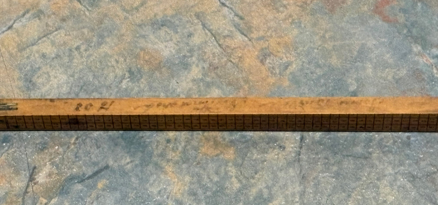 T COULSELL 2' 3 FOLD BOXWOOD TIMBER RULE, IVORY LOG SLIDE, 1815-1836, LONDON