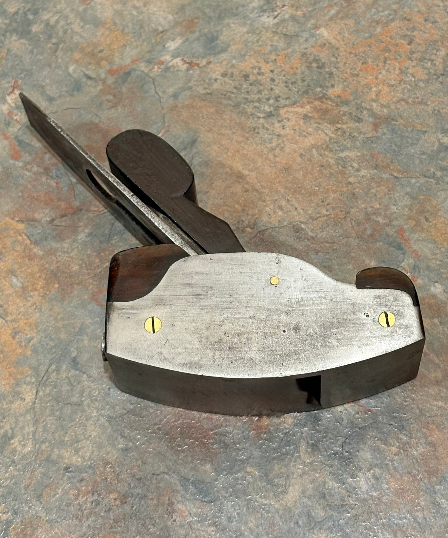 AMAZING CONVEX CAST STEEL ROSEWOOD INFILL PLANE, ENGLISH, SOLID & HEAVY