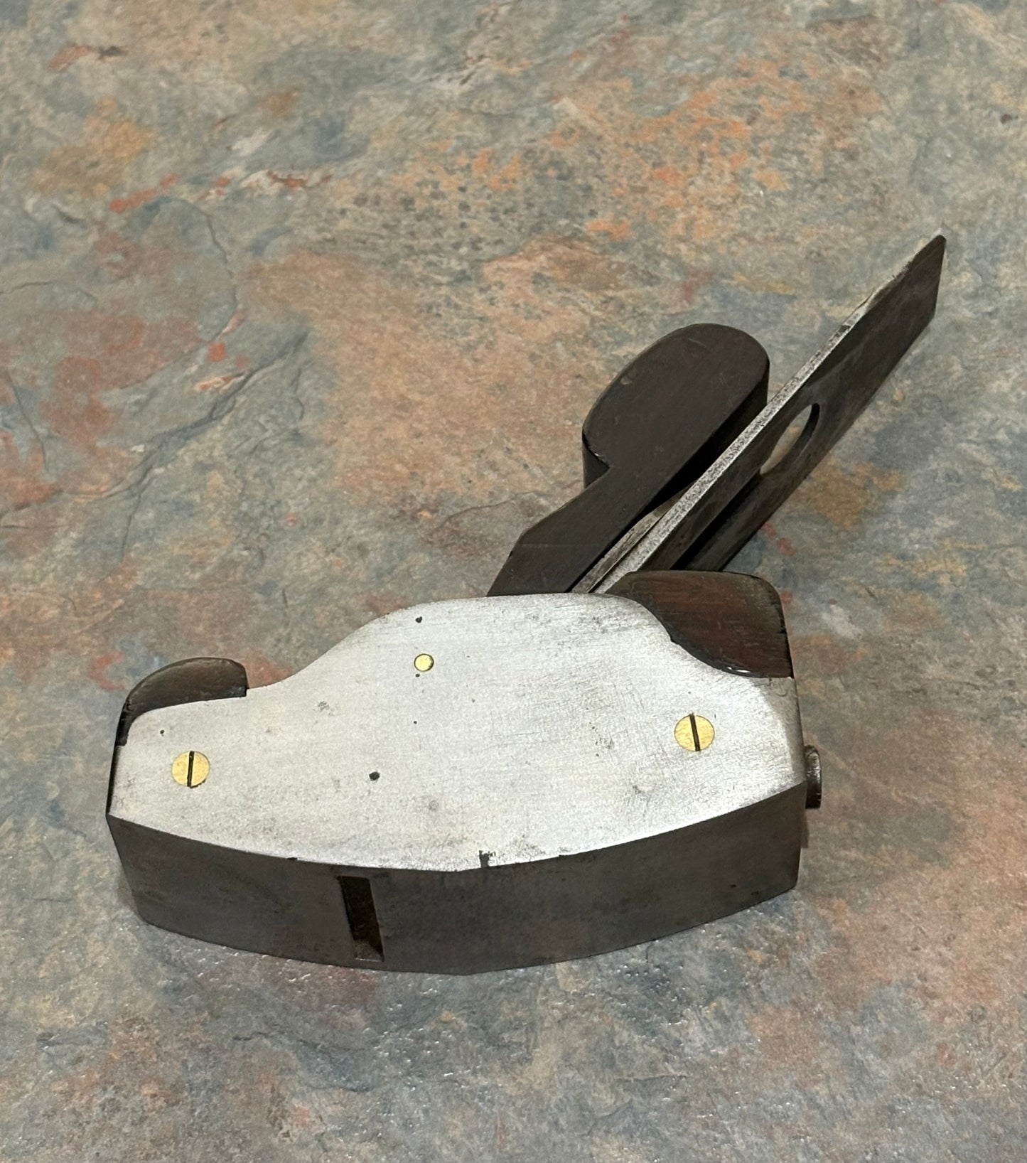 AMAZING CONVEX CAST STEEL ROSEWOOD INFILL PLANE, ENGLISH, SOLID & HEAVY