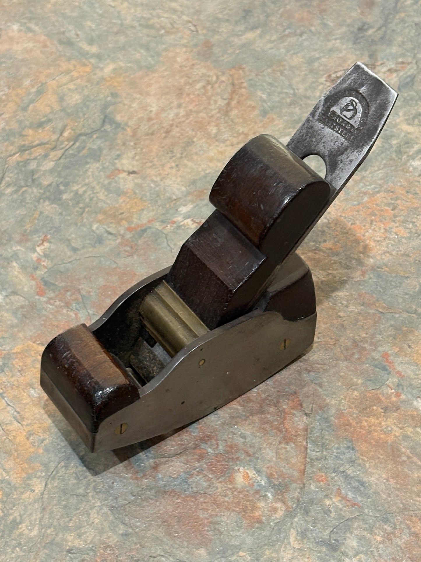 AMAZING CONVEX CAST STEEL ROSEWOOD INFILL PLANE, ENGLISH, SOLID & HEAVY