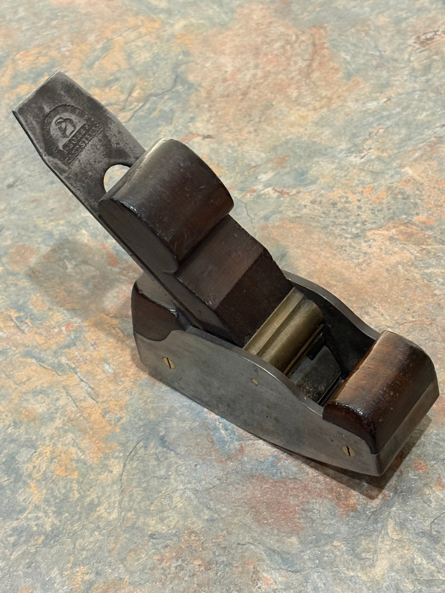 AMAZING CONVEX CAST STEEL ROSEWOOD INFILL PLANE, ENGLISH, SOLID & HEAVY