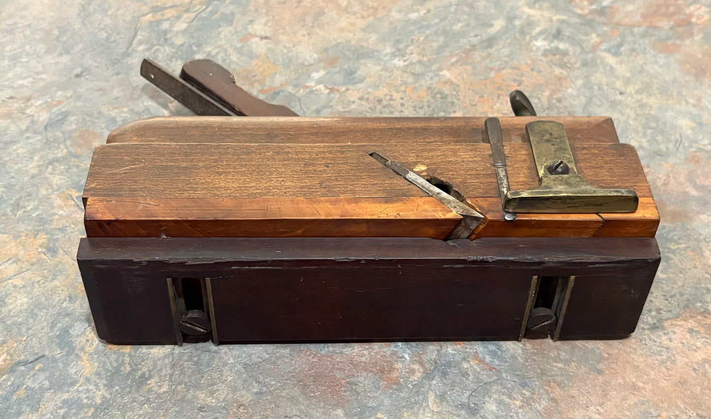 ANTIQUE J.W. PEARCE FILLETSTER PLANE DATED 1848, ROSEWOOD FENCE & WEDGE !!!