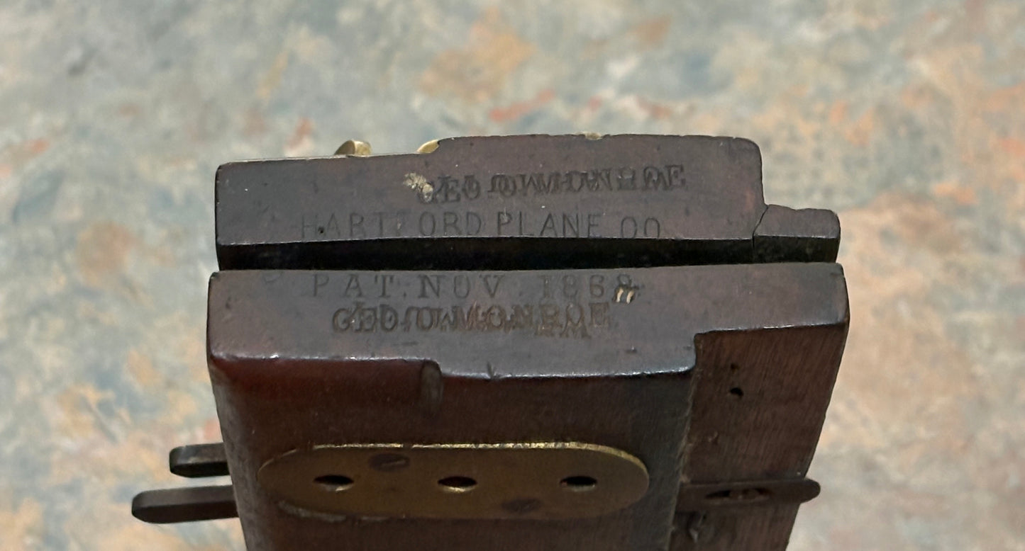EXTREMELY RARE DUVAL'S PATENTED ADJUSTABLE DADO PLANE, PAT. 1869