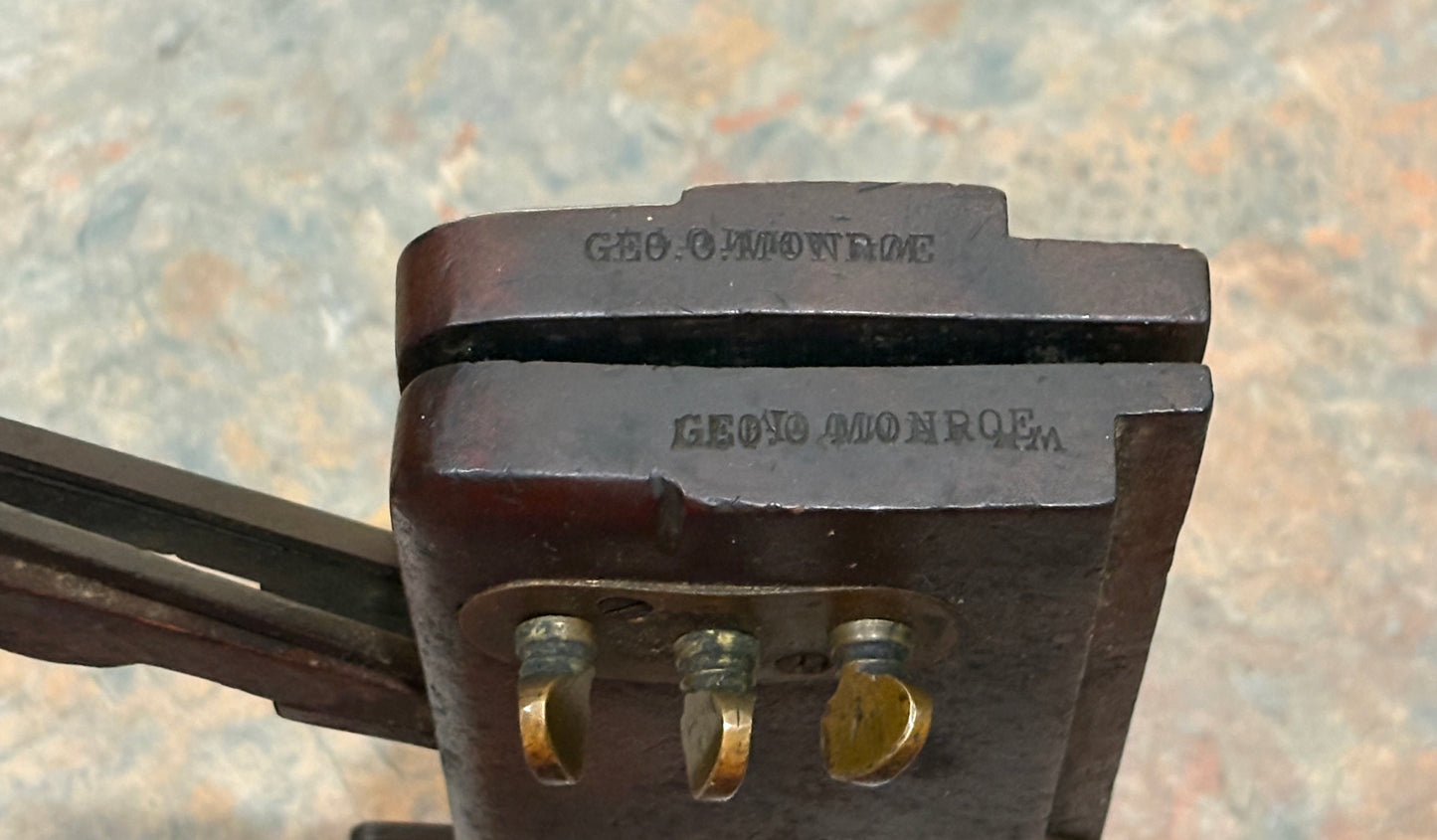 EXTREMELY RARE DUVAL'S PATENTED ADJUSTABLE DADO PLANE, PAT. 1869