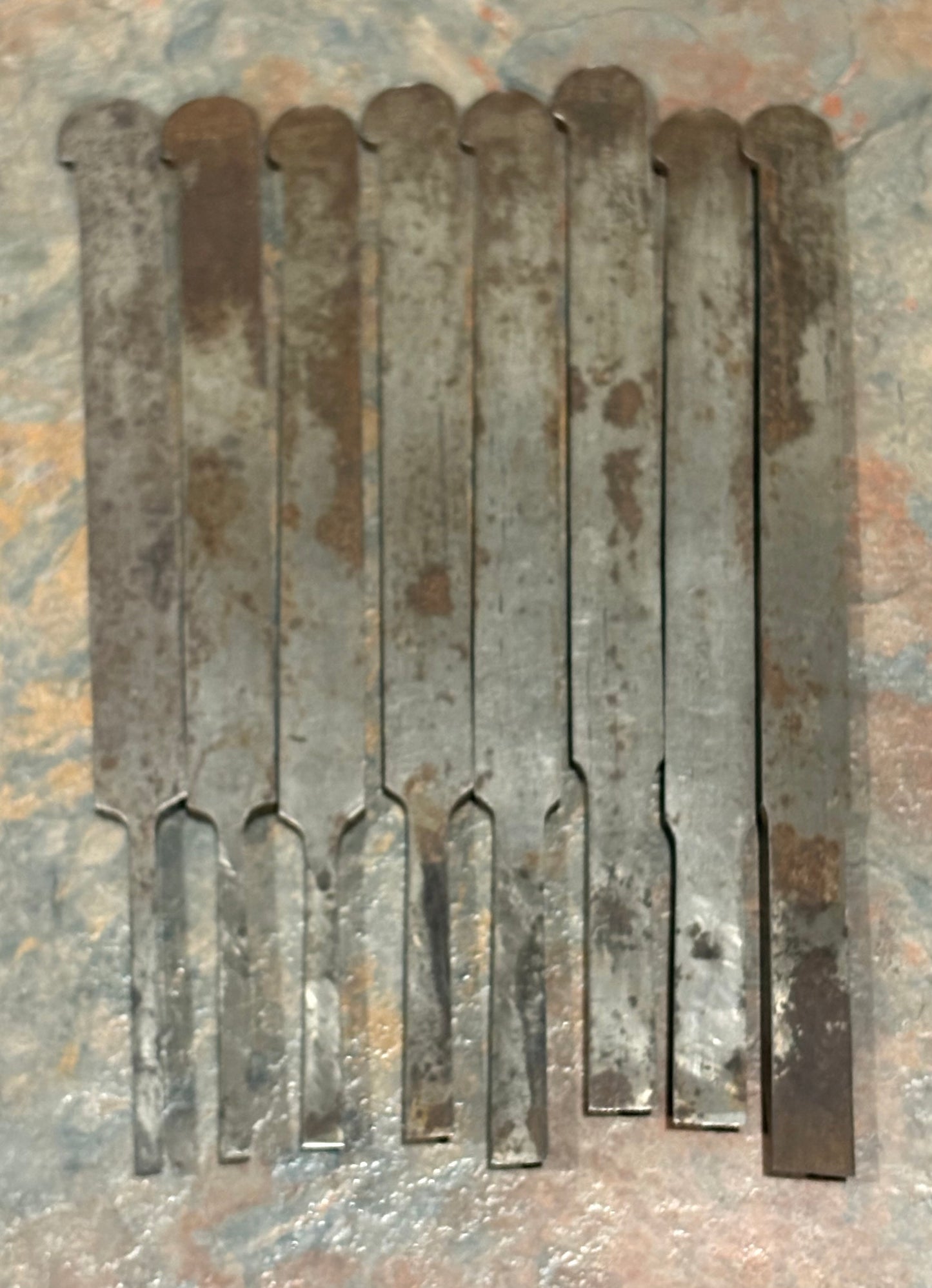 SANDUSKY TOOL CO. SOLID ROSEWOOD PLOW PLANE WITH SET OF 8 BLADES