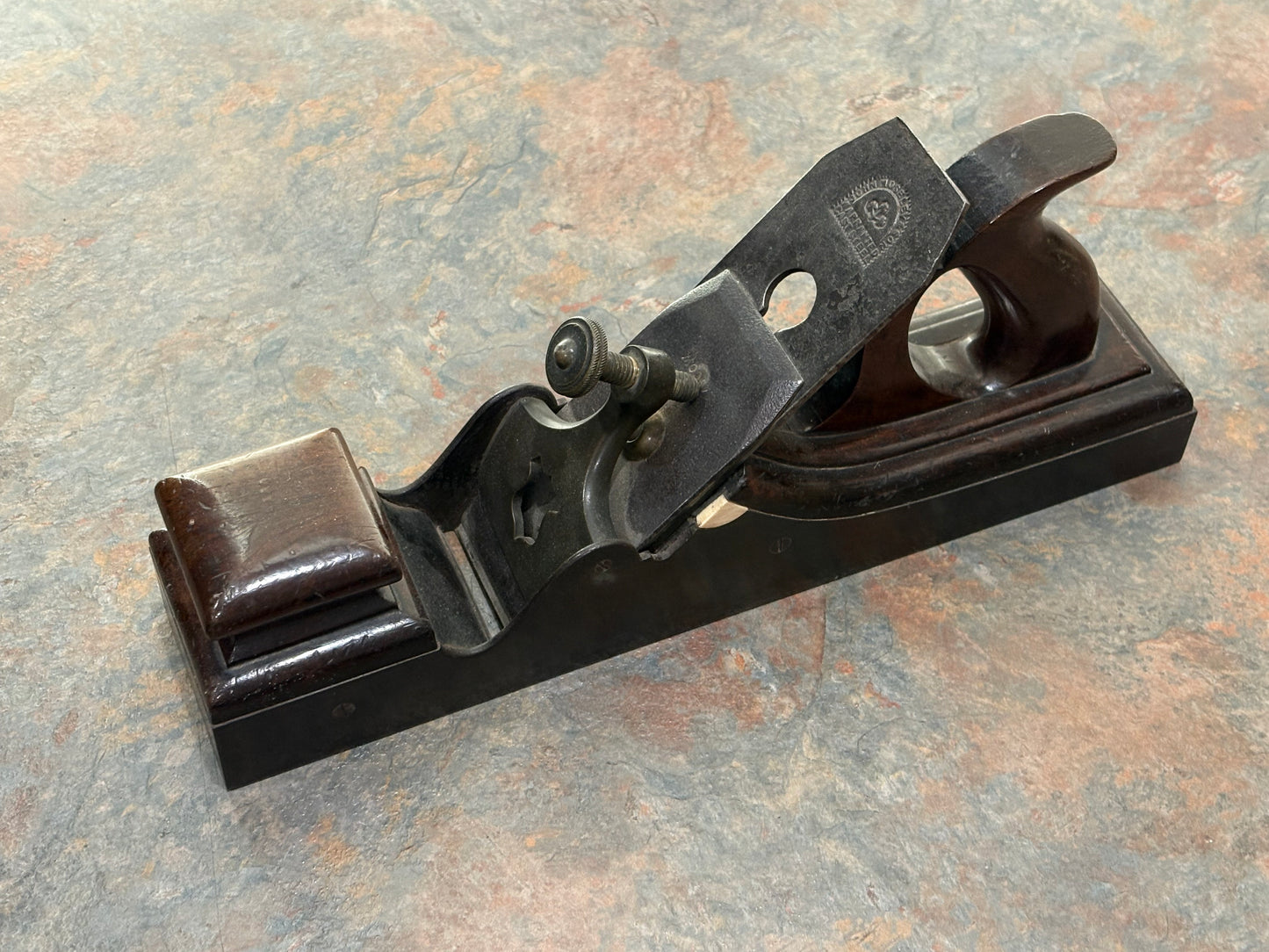 ANTIQUE MONSTER 13 1/2" INFILL PLANE WITH IVORY INSERTS, BEAUTIFUL,L@@K!!!,7 LBS.!!