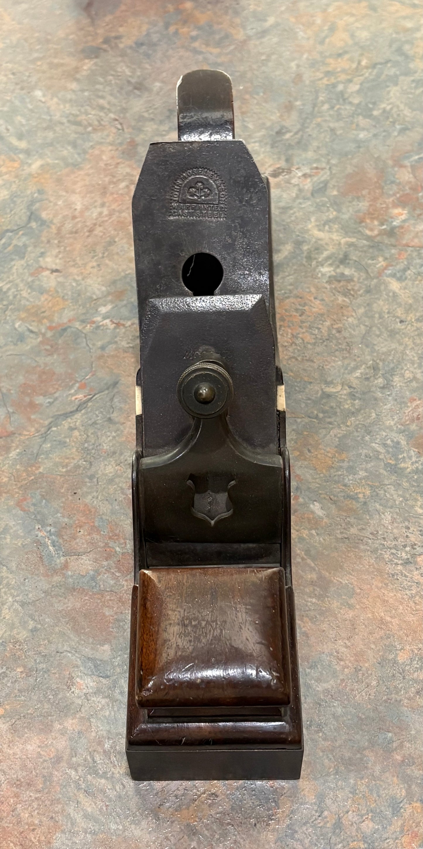 ANTIQUE MONSTER 13 1/2" INFILL PLANE WITH IVORY INSERTS, BEAUTIFUL,L@@K!!!,7 LBS.!!