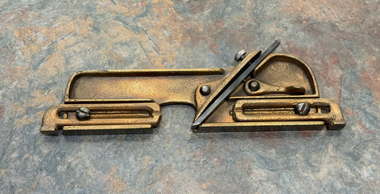 ANTIQUE GREEN GAUGE LOCK & BUTT ROUTER PLANE, GUNMETAL VERSION,FOR HINGES