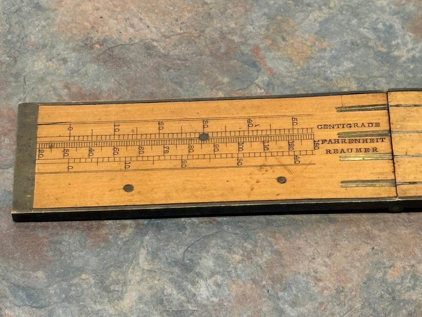 BOXWOOD FOLDING RULE CLINOMETER, TROUGHTON & SIMMS, LONDON, 1826-1915, WAY COOL !!!