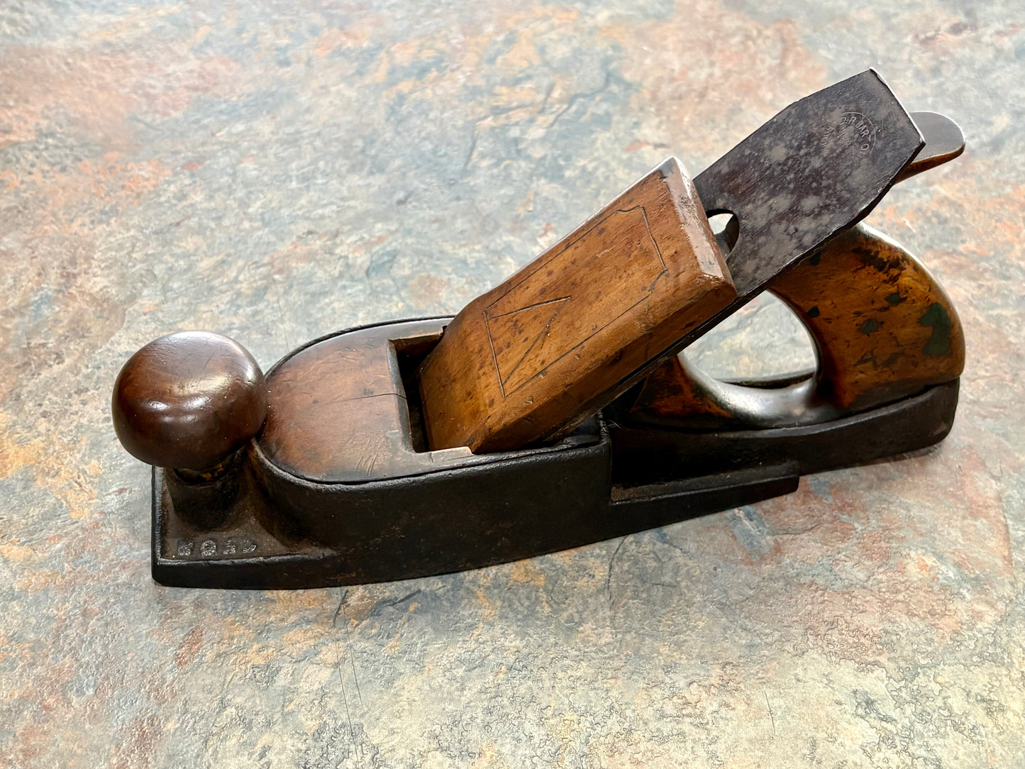 SANDUSKY MORRIS PATENT WAFFLE BOTTOM SMOOTH PLANE, PATENTED, EXCELLENT