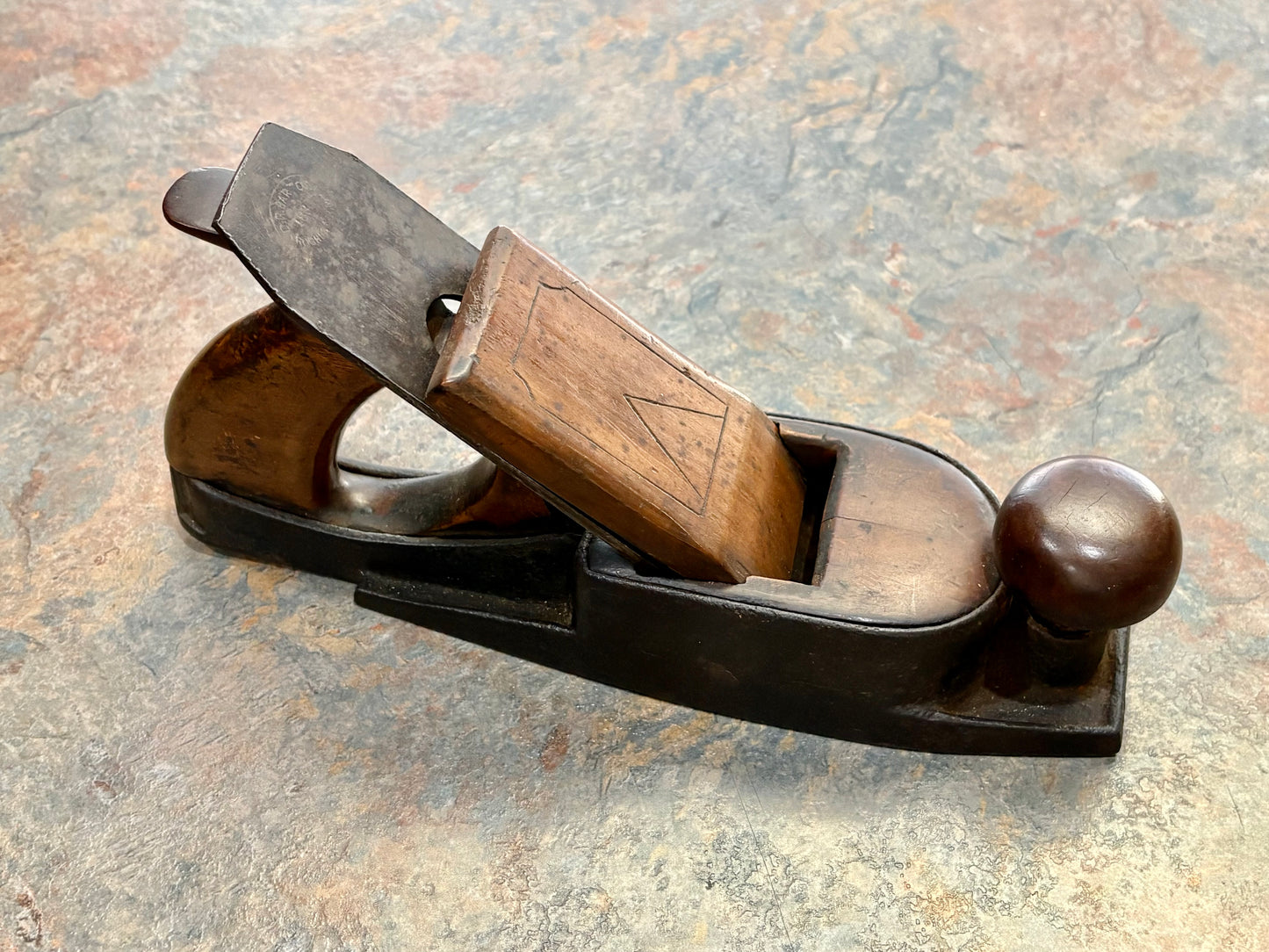 SANDUSKY MORRIS PATENT WAFFLE BOTTOM SMOOTH PLANE, PATENTED, EXCELLENT