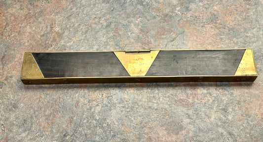 ANTIQUE GUNMETAL & EBONY 16" LEVEL, L@@K !!!, CRAFTSMAN MADE.