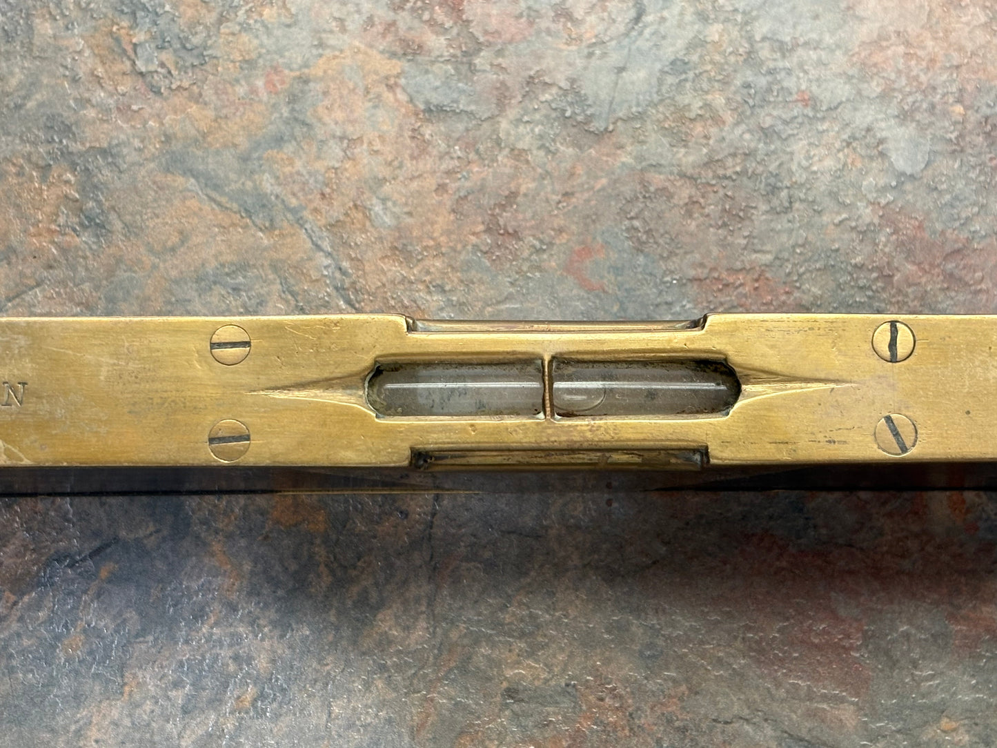 ANTIQUE GUNMETAL & EBONY 16" LEVEL, L@@K !!!, CRAFTSMAN MADE.