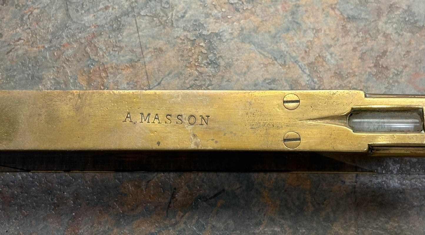 ANTIQUE GUNMETAL & EBONY 16" LEVEL, L@@K !!!, CRAFTSMAN MADE.