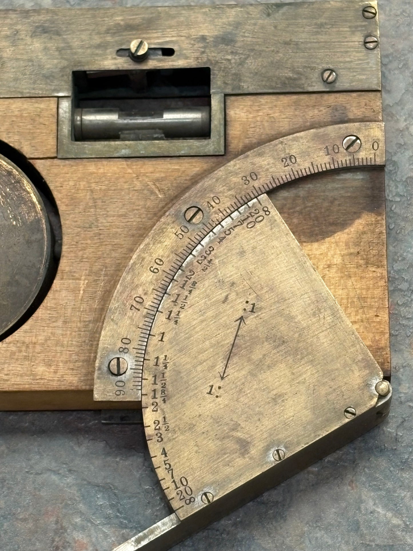 ANTIQUE UNMARKED MINERS / SURVEYORS 5" LEVEL, LIETZ MAKER ?, SIGHTS, COMPASS