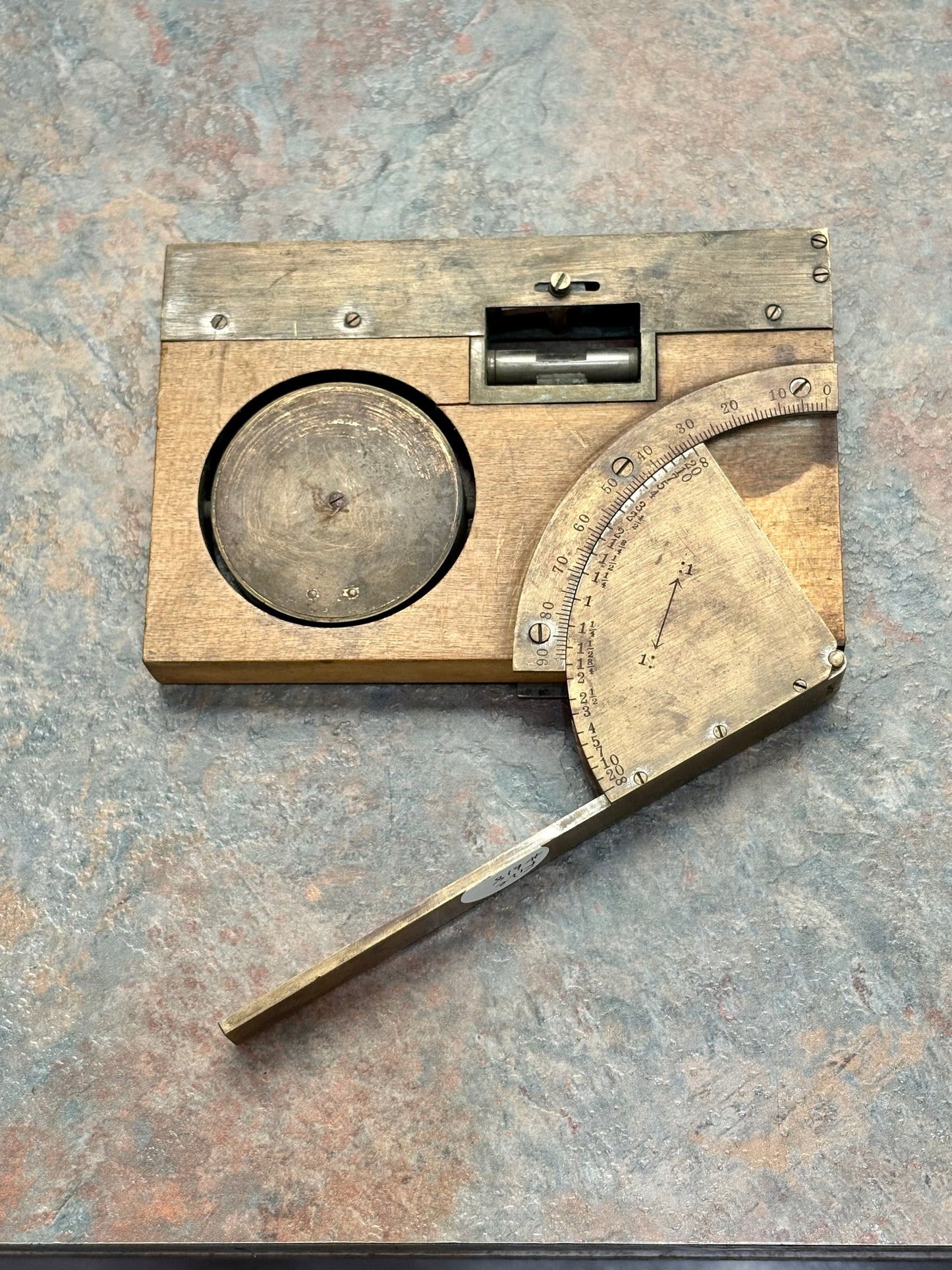 ANTIQUE UNMARKED MINERS / SURVEYORS 5" LEVEL, LIETZ MAKER ?, SIGHTS, COMPASS