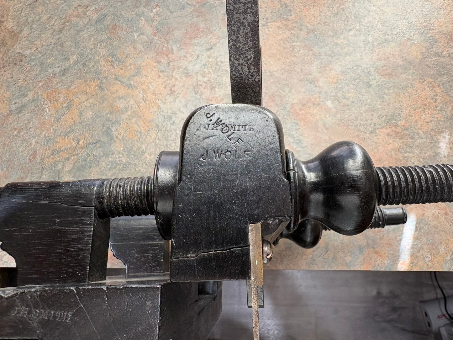 ANTIQUE UNMARKED SOLID EBONY UNHANDLED PLOW PLANE