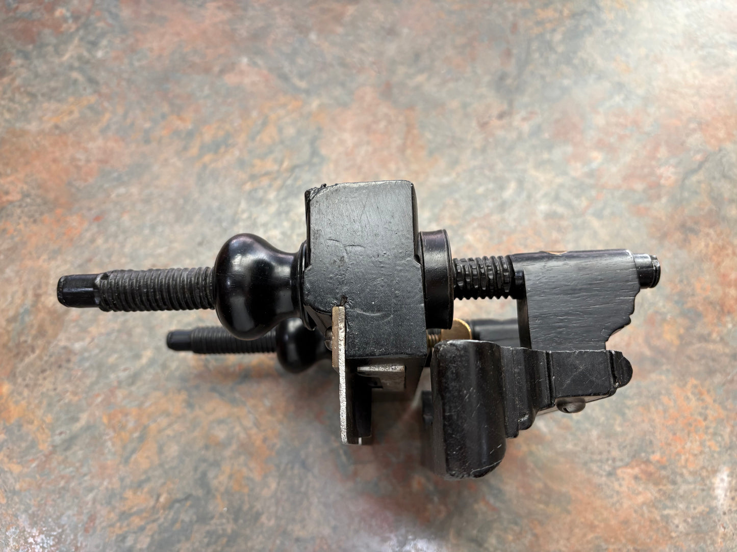 ANTIQUE UNMARKED SOLID EBONY UNHANDLED PLOW PLANE