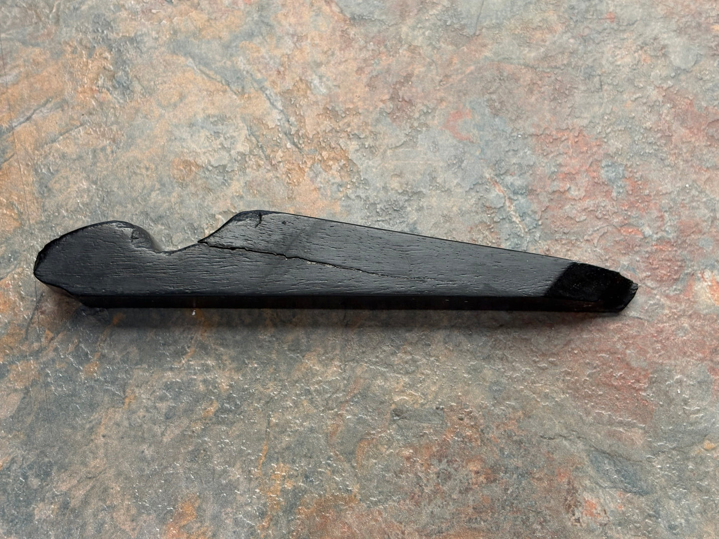 ANTIQUE UNMARKED SOLID EBONY UNHANDLED PLOW PLANE