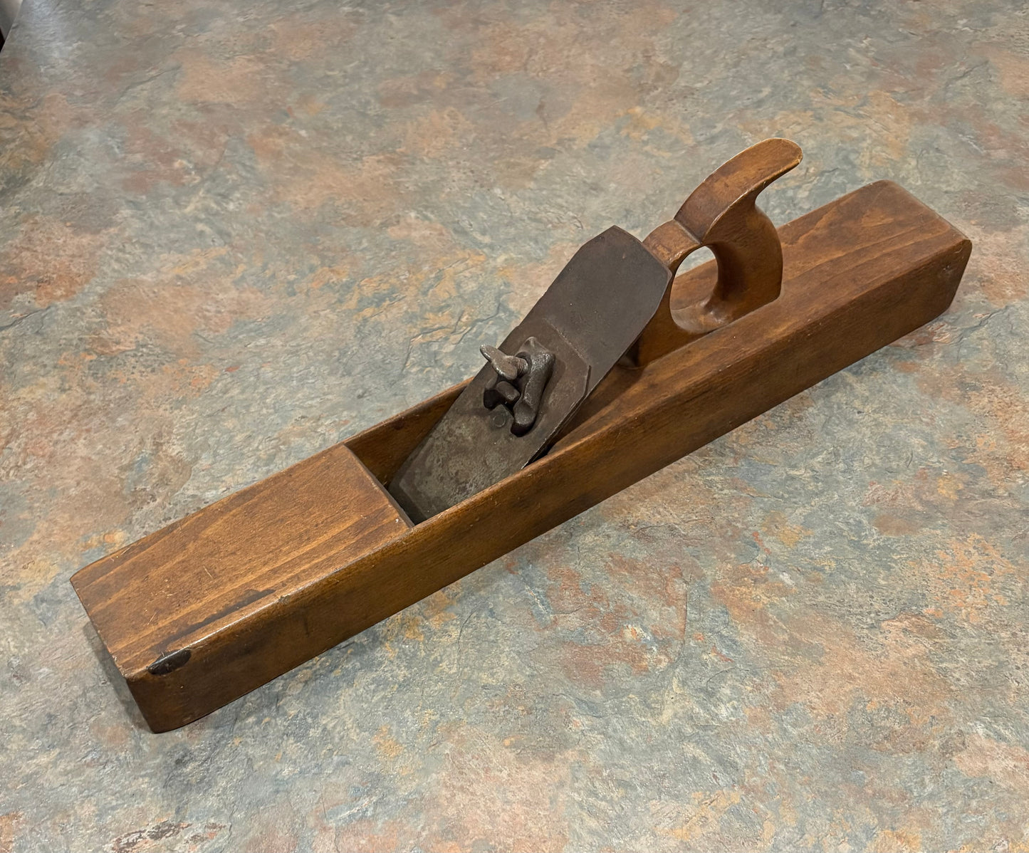 ANTIQUE TABER & ABBOTT FORE PLANE, PAT. FEB. 28, 1865, RATED 4 ****, 22"
