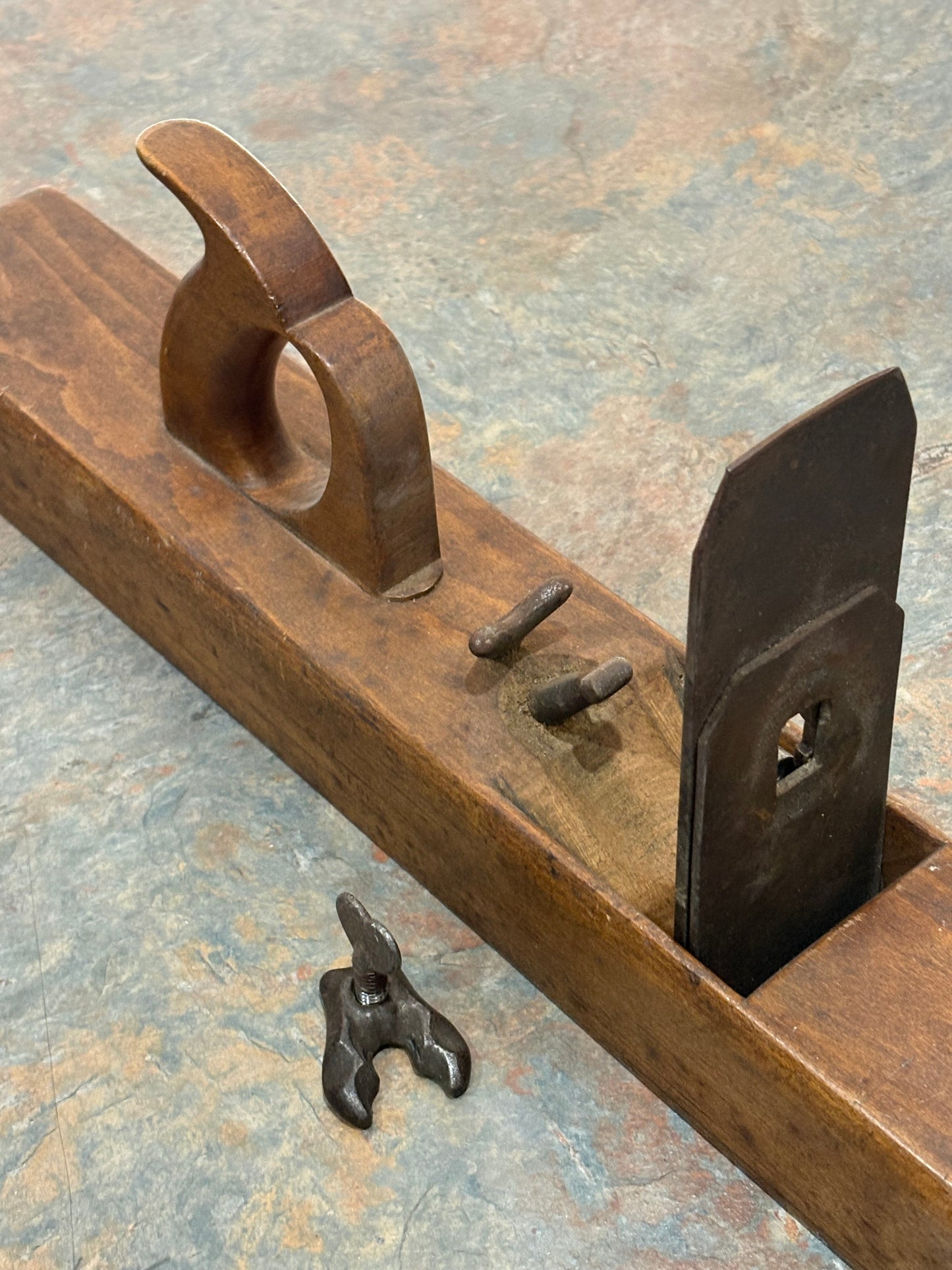 ANTIQUE TABER & ABBOTT FORE PLANE, PAT. FEB. 28, 1865, RATED 4 ****, 22"