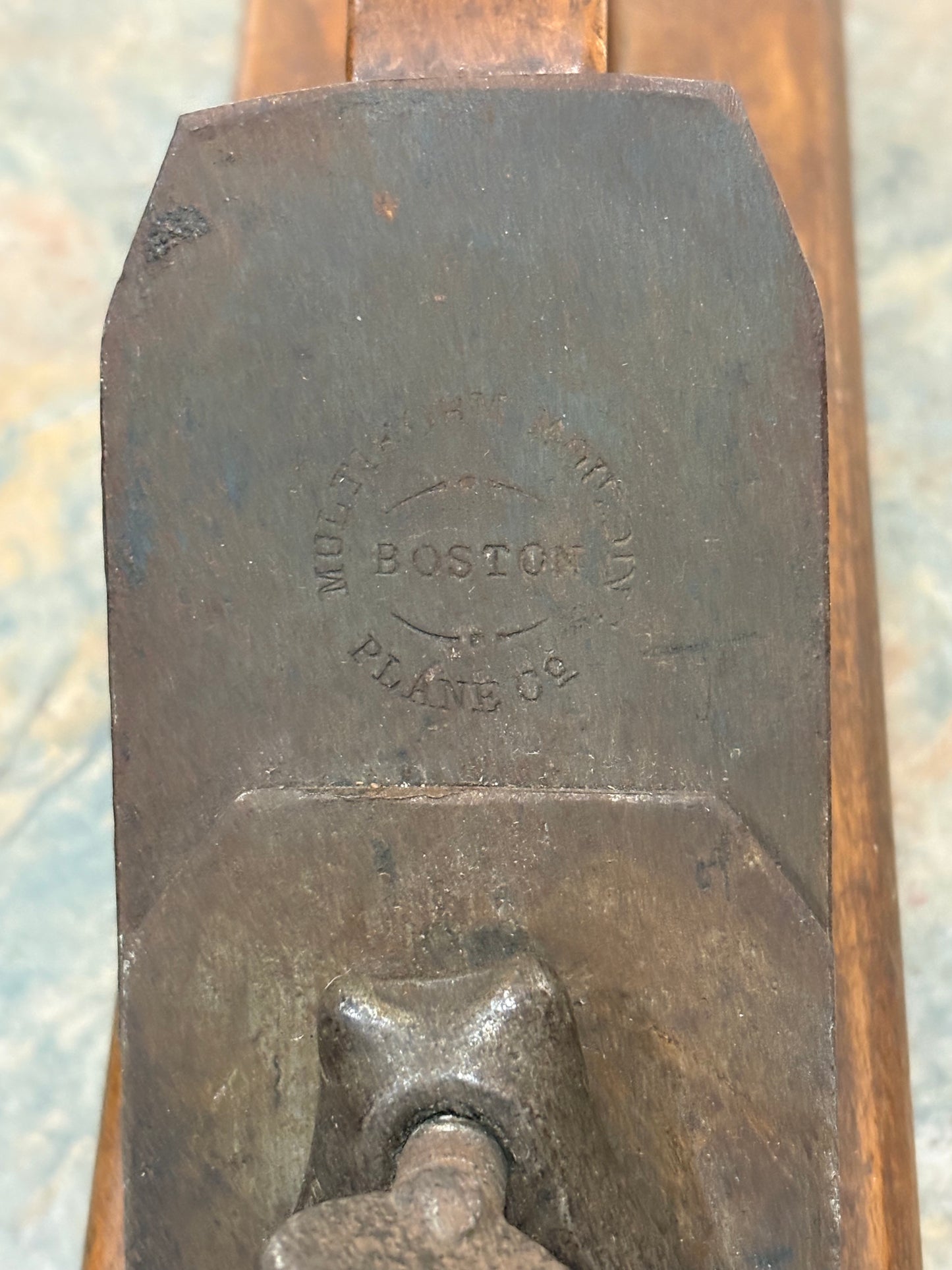 ANTIQUE TABER & ABBOTT FORE PLANE, PAT. FEB. 28, 1865, RATED 4 ****, 22"