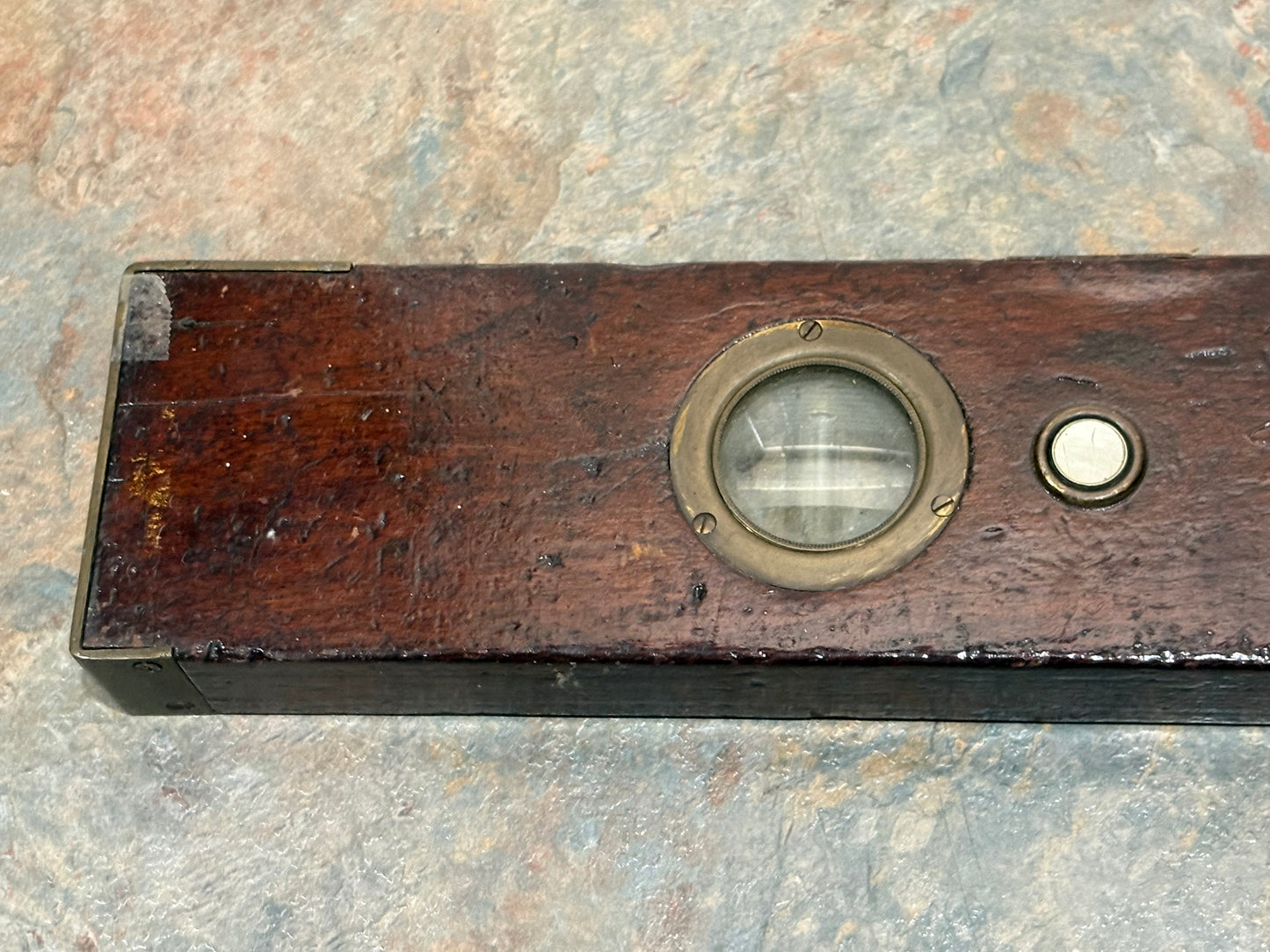 ANTIQUE UNIVERSAL LEVEL & TOOL CO., FRANK INCLINOMETER, PAT. AUG. 27, 1912, LIGHTED LEVEL