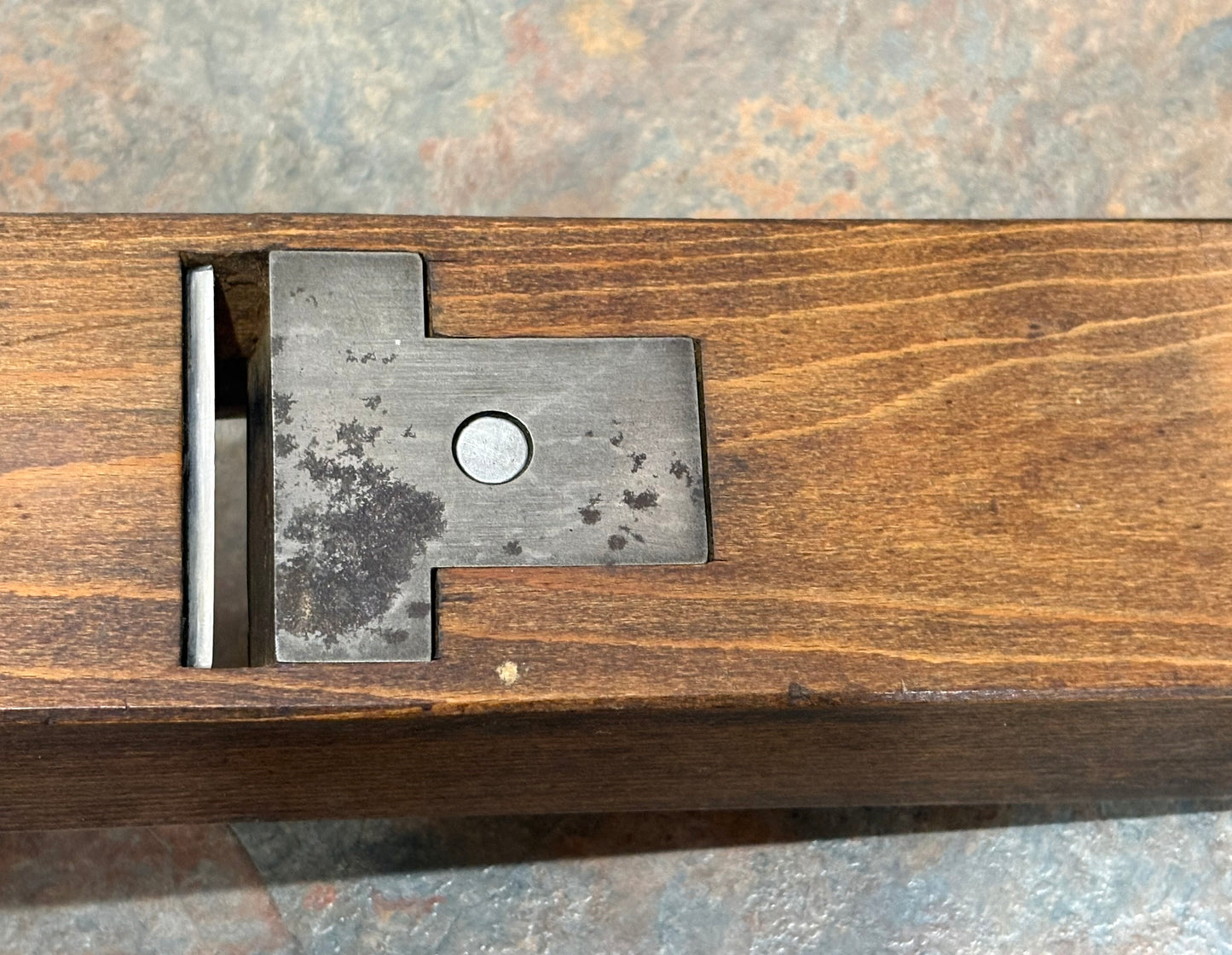 ANTIQUE C.J. SPENCER PATENTED JOINTER PLANE, PAT. MAY 6, 1873, THROAT INSERT