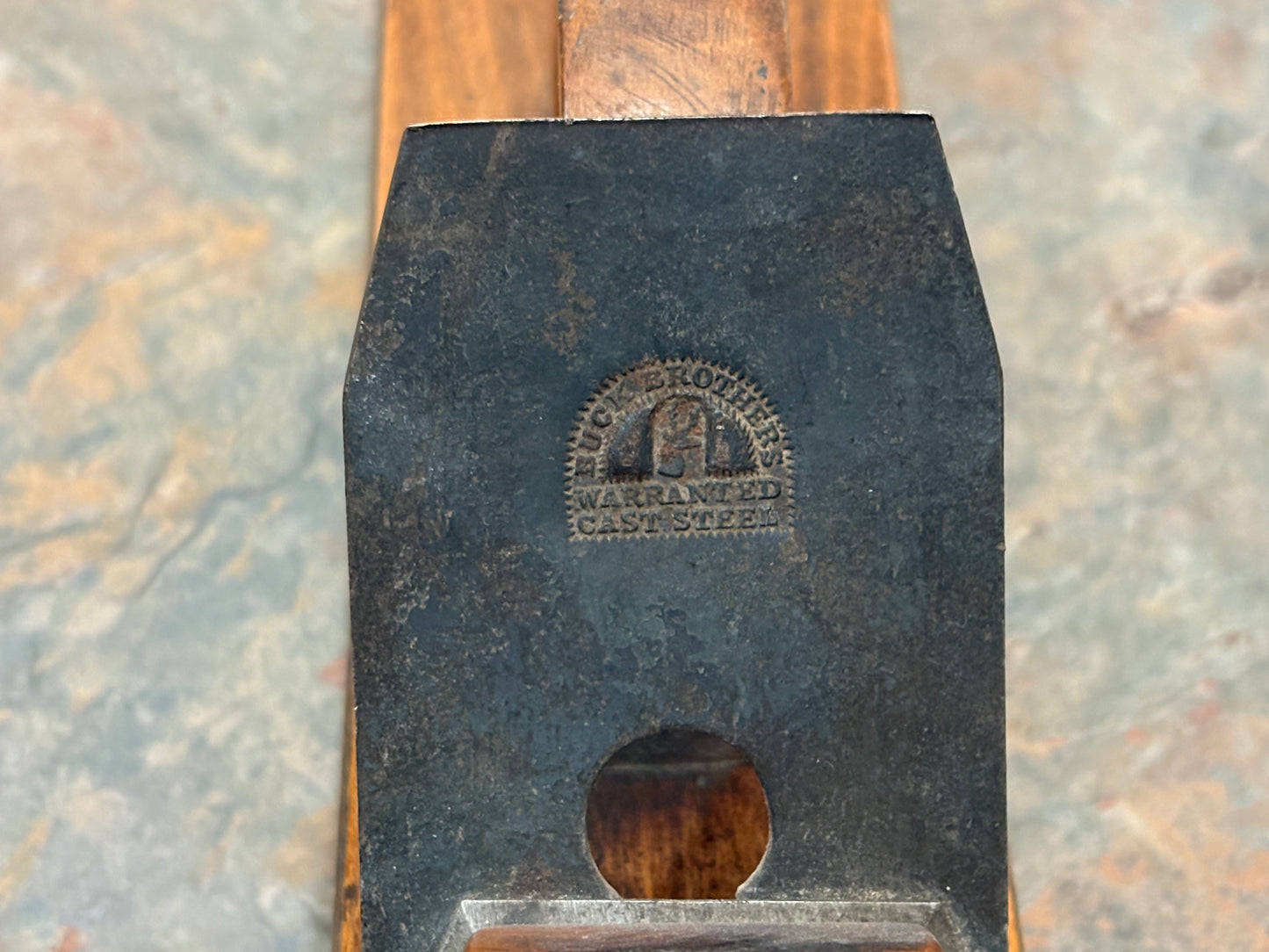 ANTIQUE C.J. SPENCER PATENTED JOINTER PLANE, PAT. MAY 6, 1873, THROAT INSERT