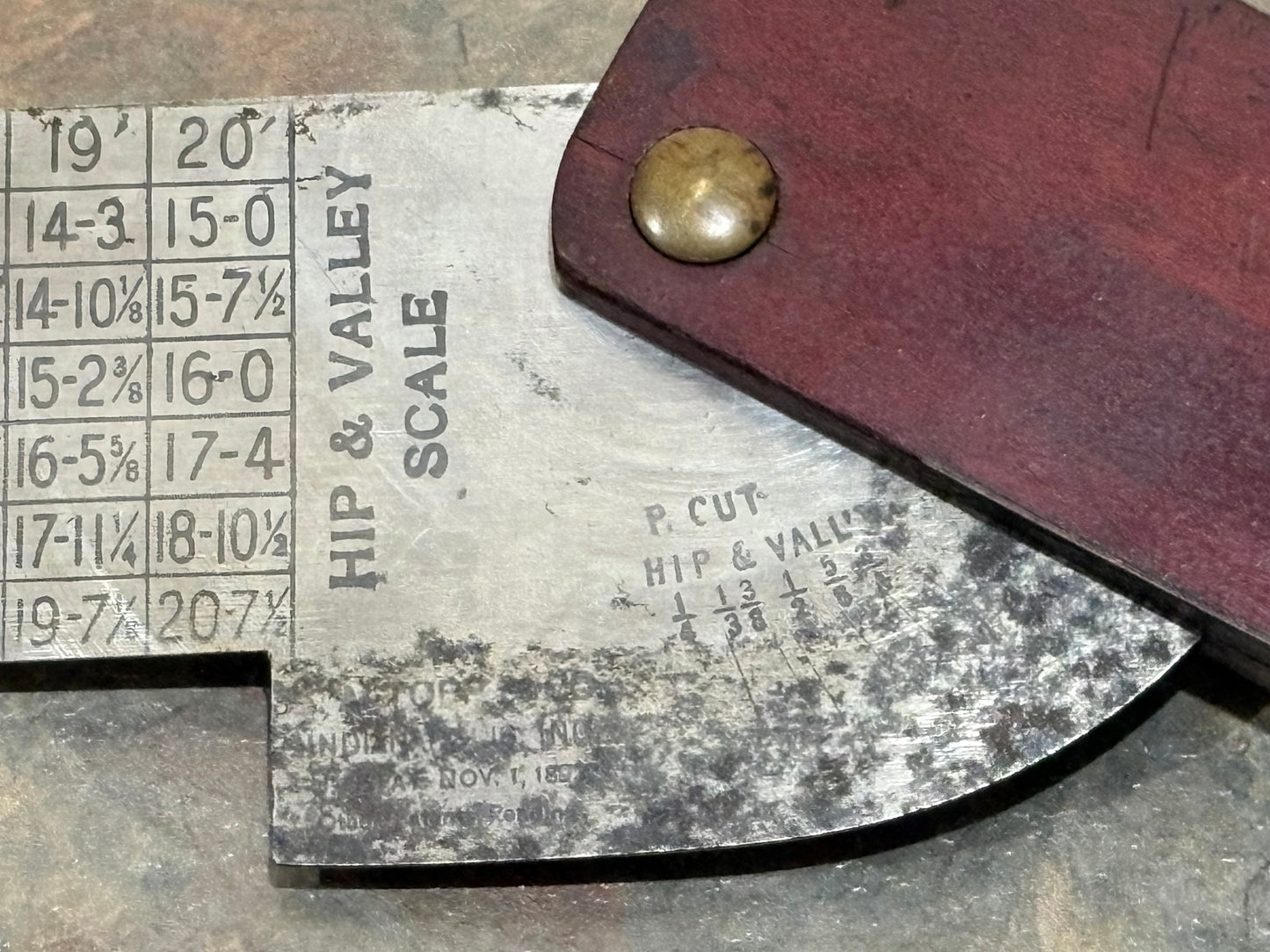 ANTIQUE TOPP'S FRAMING TOOL, PATENTED NOV. 1,  1892