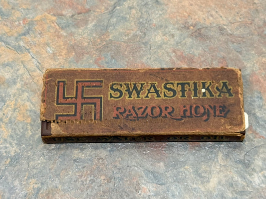 THE SWASTIKA RAZOR HONE IN ORIGINAL SLEEVE W/ INSTRUCTIONS, UNSUSED, RARE!!!!!