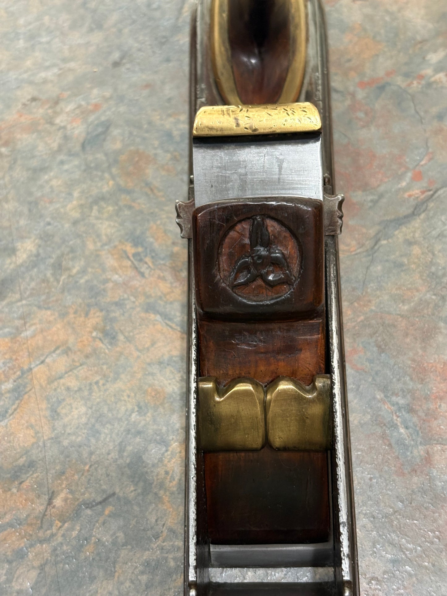 AMAZING ANTIQUE GERMAN OR ALSATIAN JACK PLANE, ROSEWOOD, IVORY, DAVID RUSSELL COLLECTION