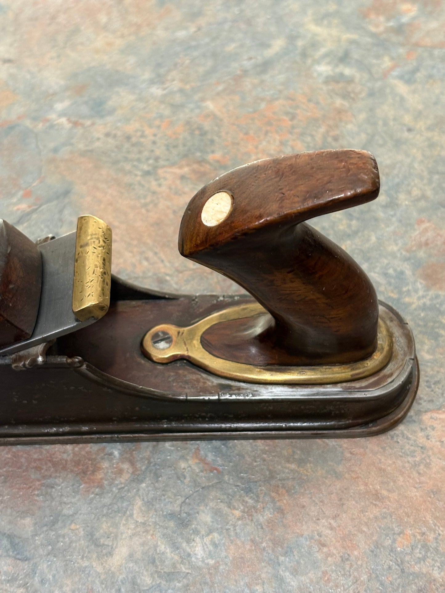 AMAZING ANTIQUE GERMAN OR ALSATIAN JACK PLANE, ROSEWOOD, IVORY, DAVID RUSSELL COLLECTION