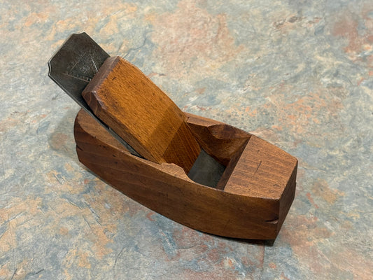 W.J. DEMOTTS, N.Y., E. DANBERRY, N.J., DUAL MARKED COMPASS MOULDING PLANE, 5*****