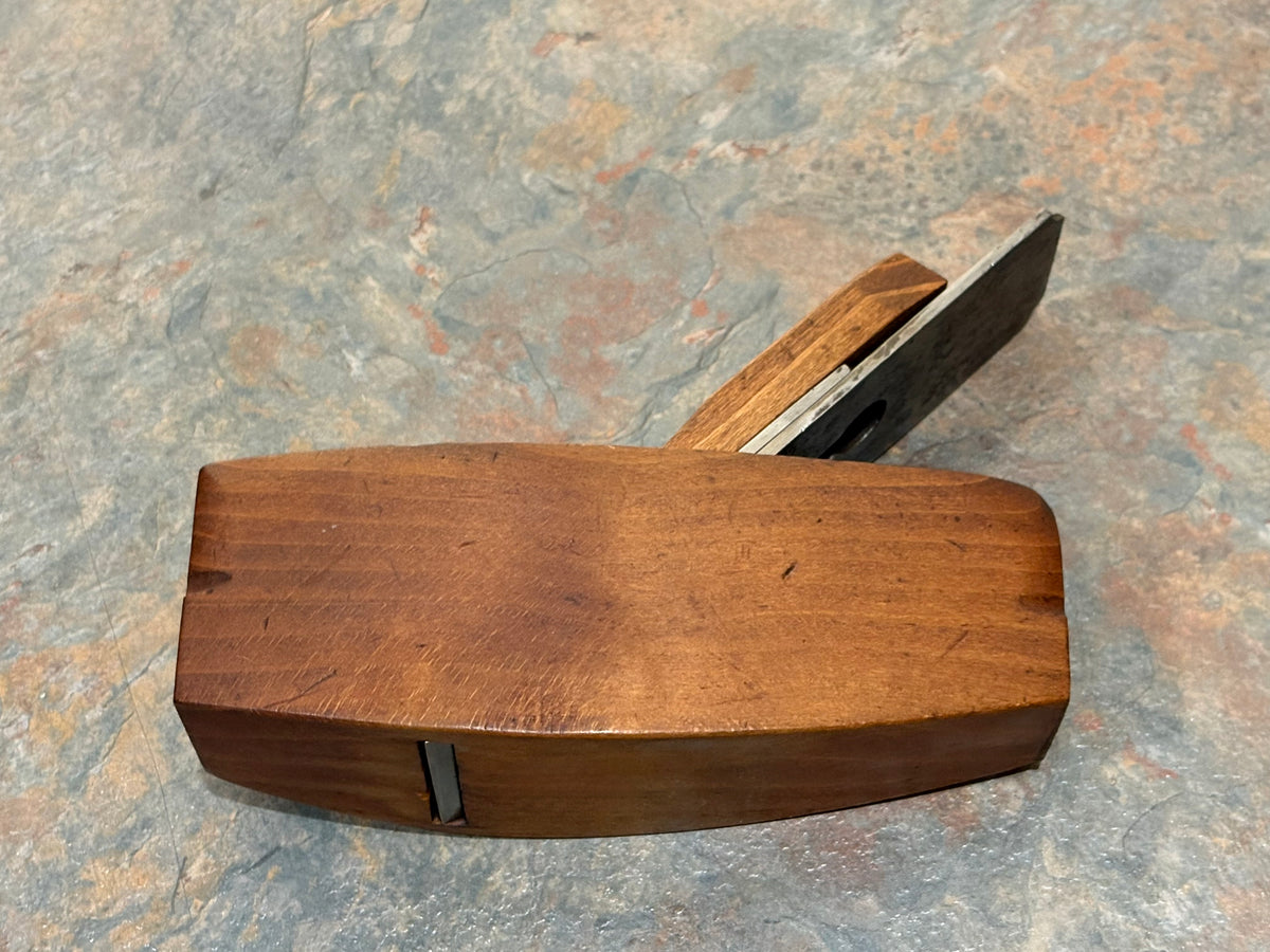 W.J. DEMOTTS, N.Y., E. DANBERRY, N.J., DUAL MARKED COMPASS MOULDING PLANE, 5*****