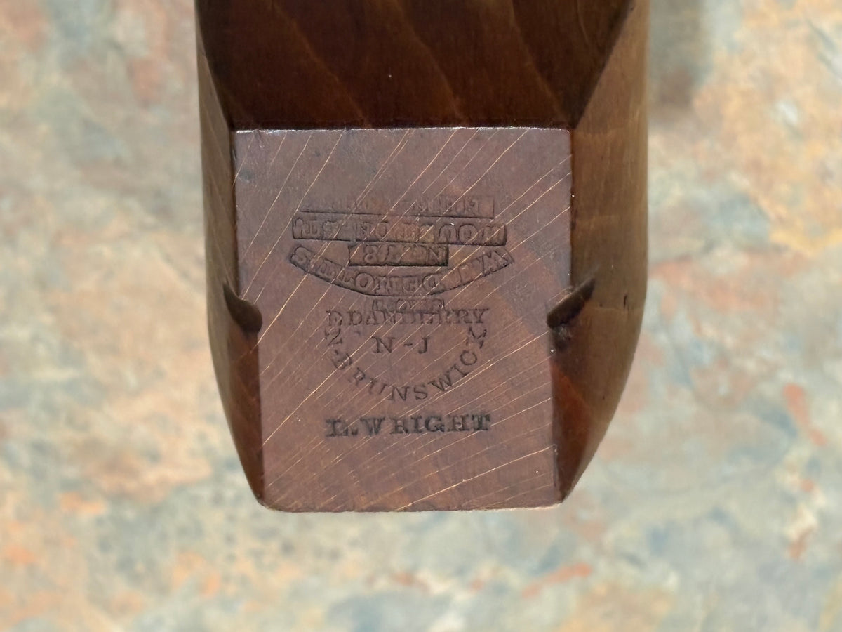 W.J. DEMOTTS, N.Y., E. DANBERRY, N.J., DUAL MARKED COMPASS MOULDING PLANE, 5*****