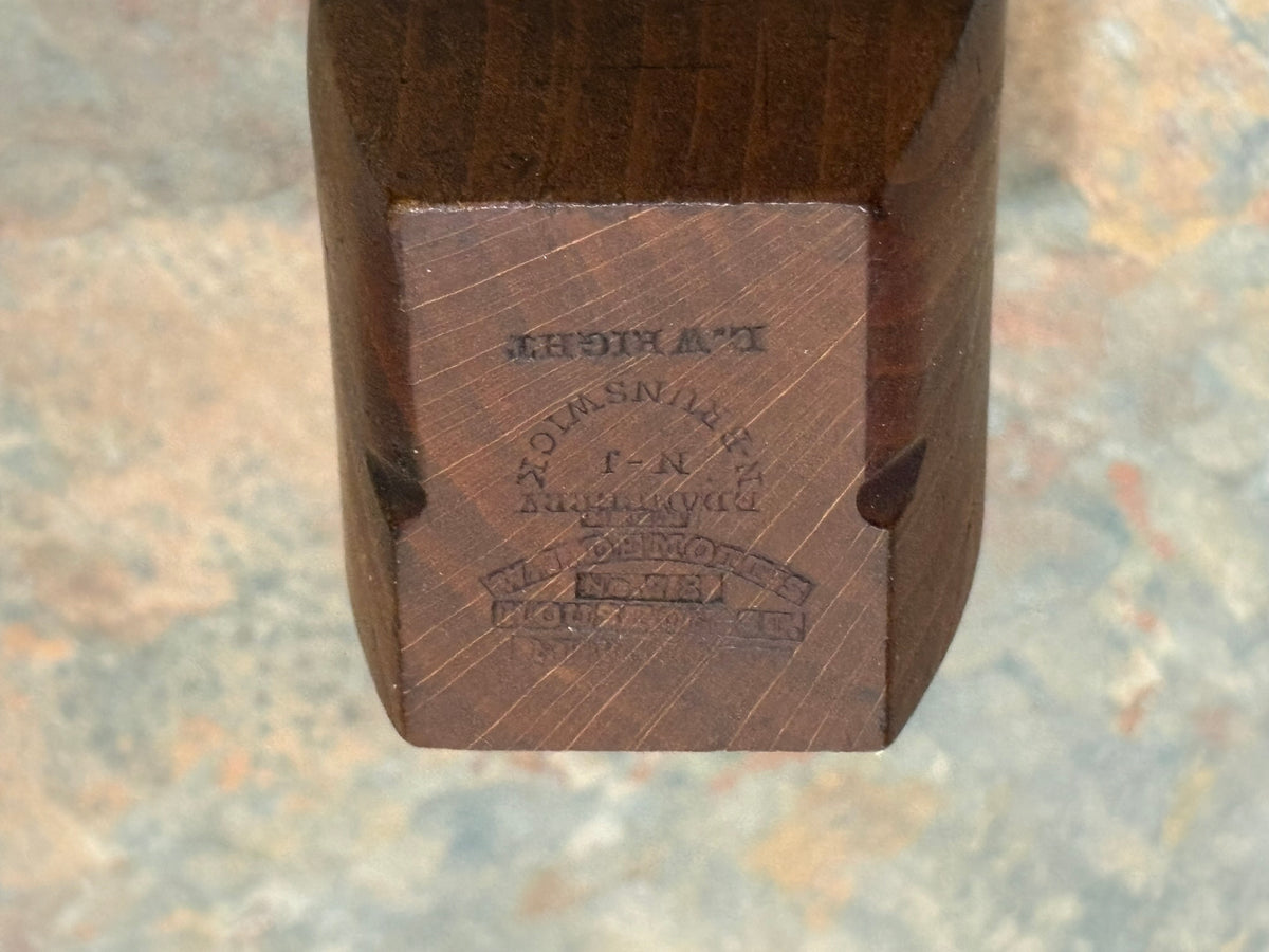 W.J. DEMOTTS, N.Y., E. DANBERRY, N.J., DUAL MARKED COMPASS MOULDING PLANE, 5*****