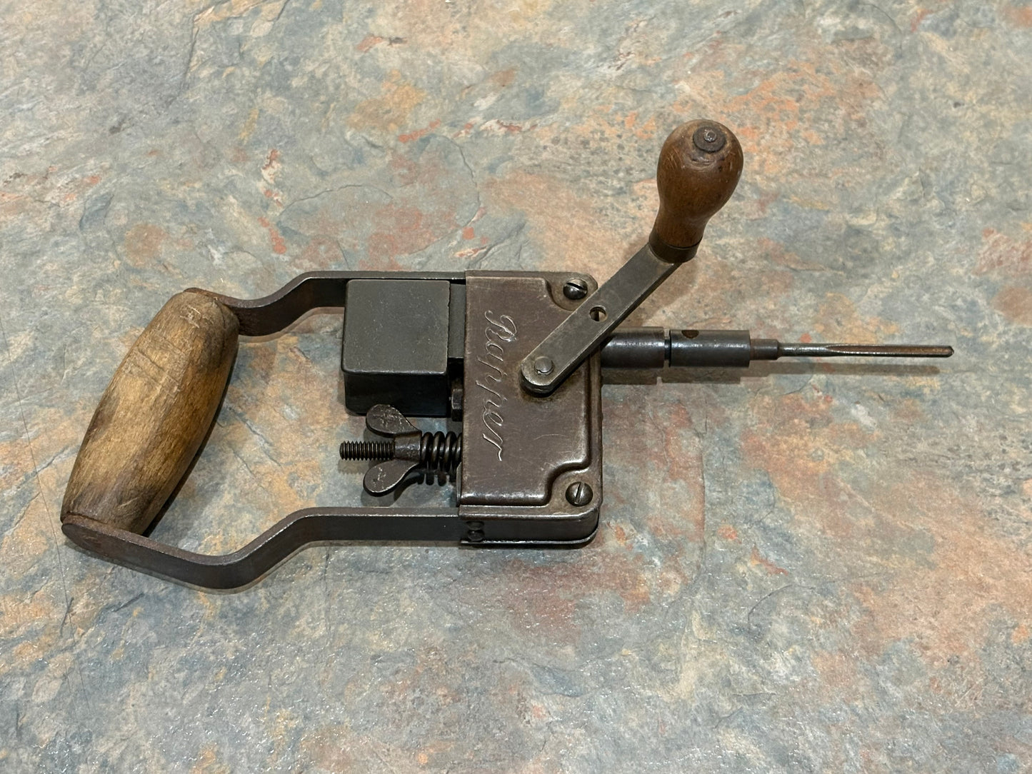 ANTIQUE " THE RAPPER " HAMMER DRILL, ENGLAND, PATENTED