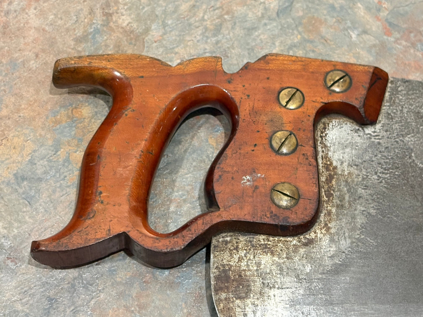 ANTIQUE 1915 PANAMA PACIFIC INTERNATIONAL EXPOSITION ETCHED HAND SAW WITH NIB