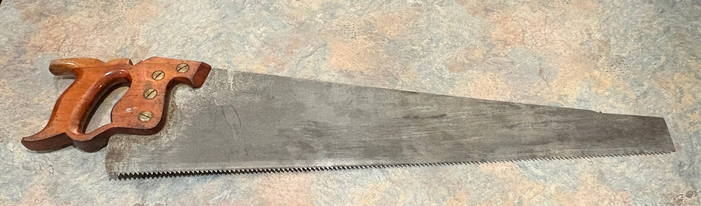 ANTIQUE 1915 PANAMA PACIFIC INTERNATIONAL EXPOSITION ETCHED HAND SAW WITH NIB